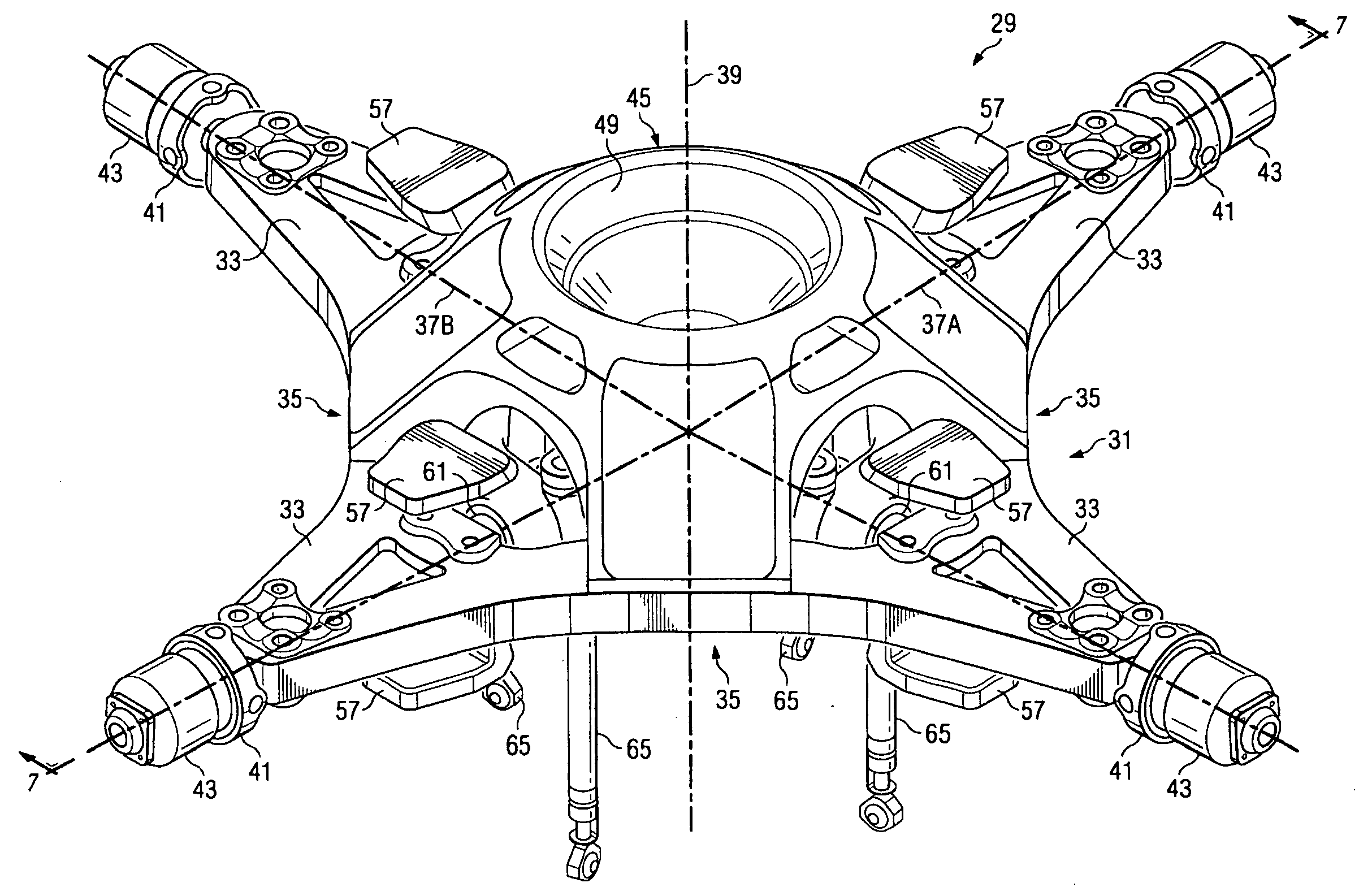 Stiff-in-Plane Gimbaled Tiltrotor Hub