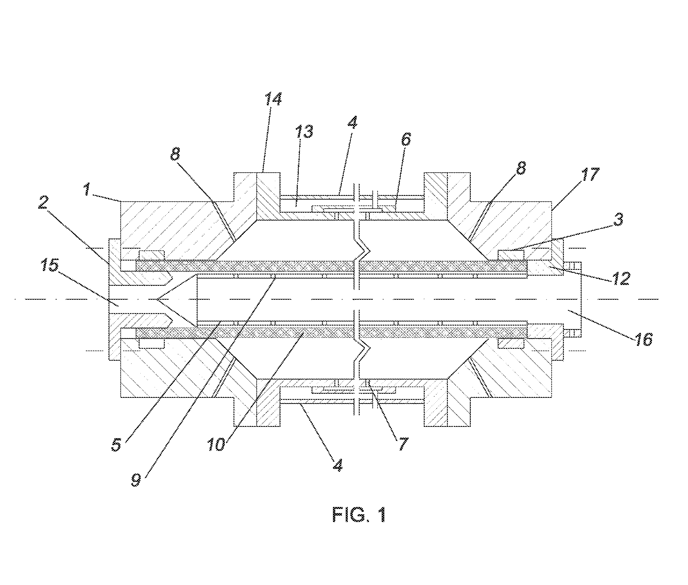 Equipment and method for production of tubes of molecularly bidirected plastic