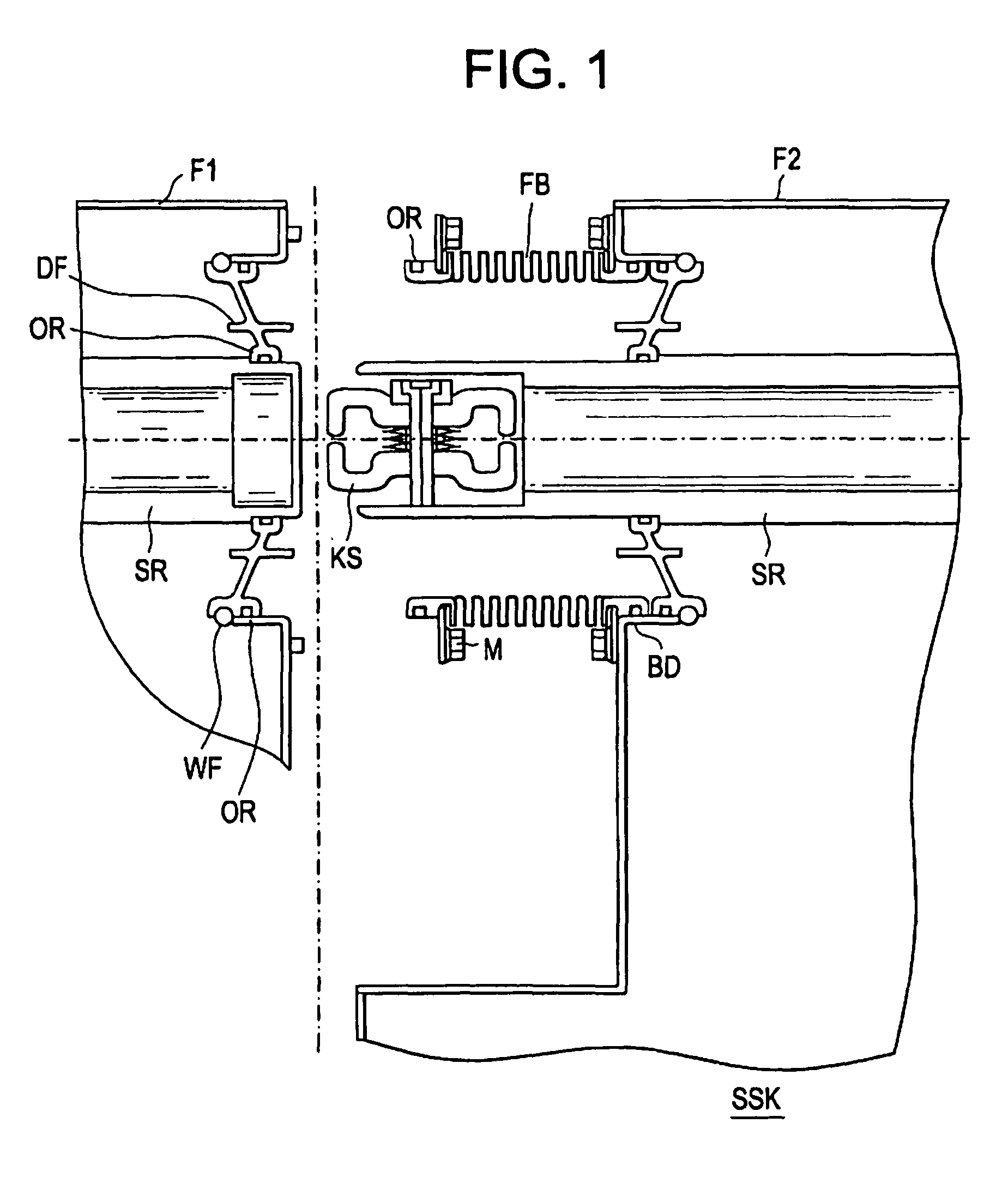 Bus bar connection for a gas-insulated switchboard system