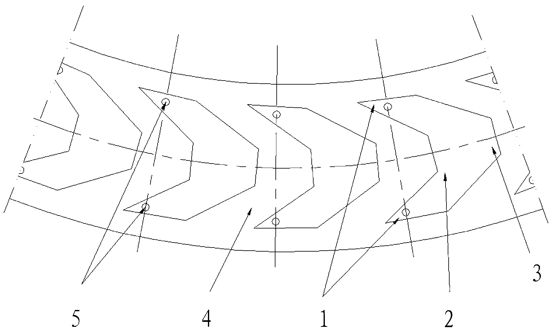 Dynamic and static pressure conical bearing with wedged dovetail cavities