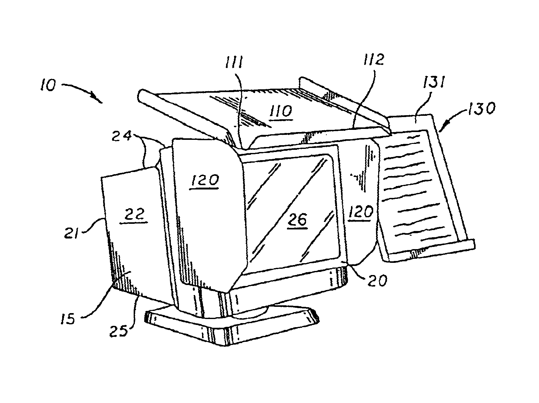 Computer monitor utility assembly