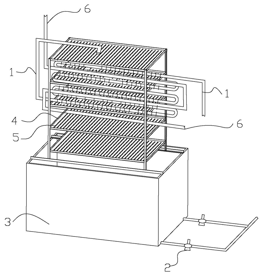 Water cooling device with heat exchange pipe