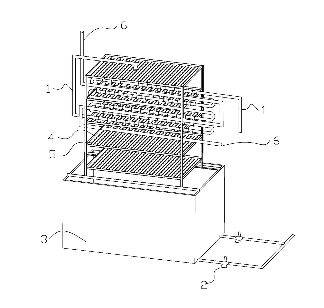 Water cooling device with heat exchange pipe