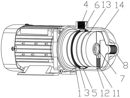 Gas-liquid separation device for enhancing self-priming of self-priming multistage centrifugal pump