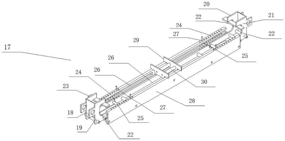 Pressing machine for plate spring guide arm