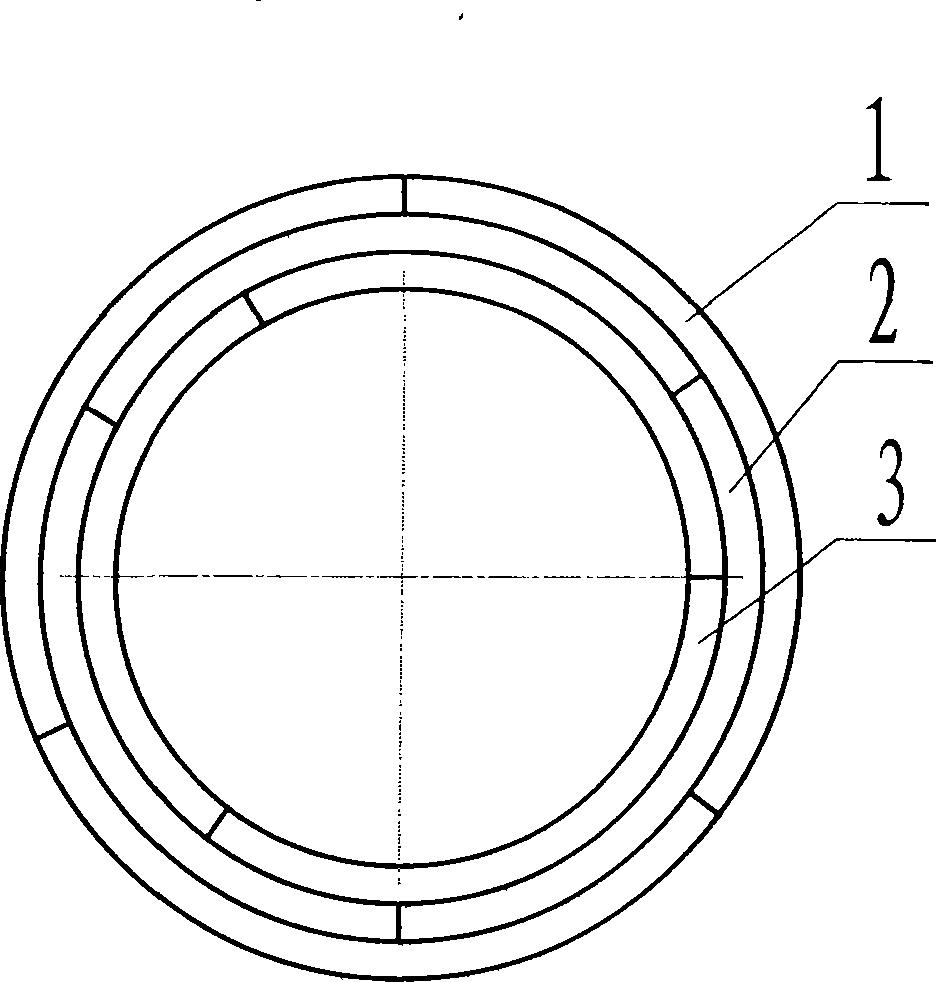 Composite spring type flexible clutch as well as welding method thereof