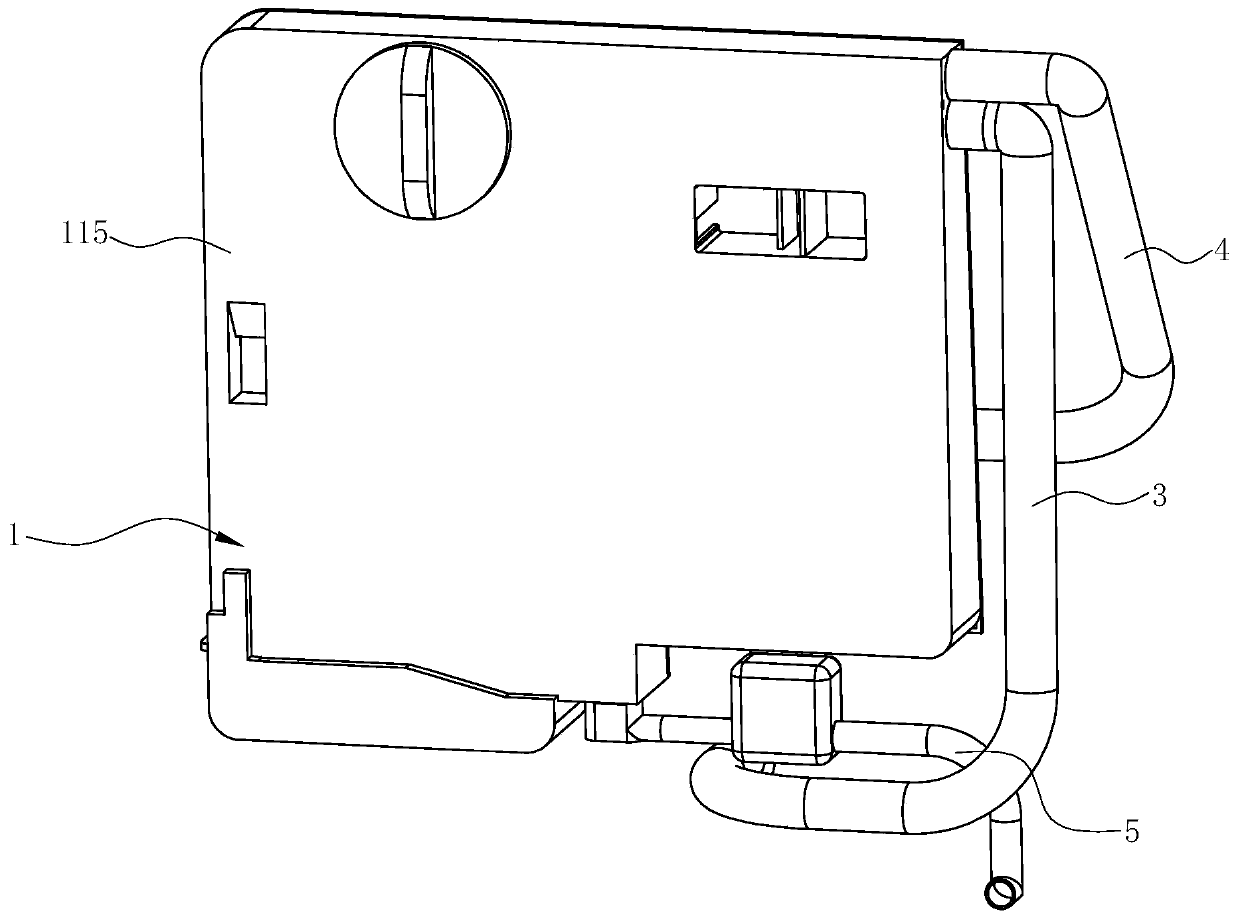 Overflow, exhaust and soft water integrated module