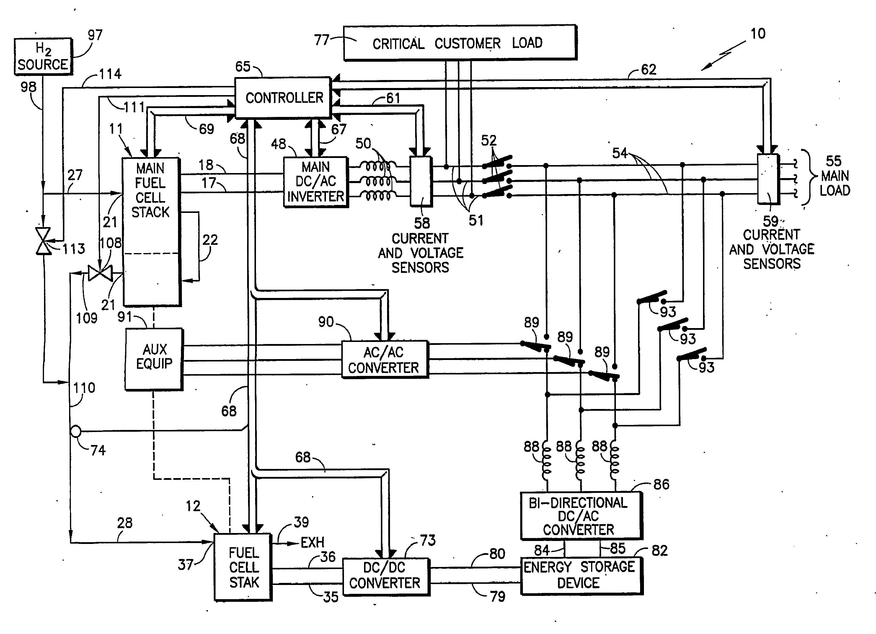 Fuel-cascaded fuel cell stacks with decoupled power outputs