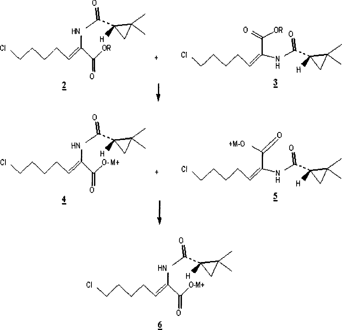 Preparation method for (Z)-7-chloro-((S)-2,2-dimethylcyclopropanecarboxamido)-2-heptenoic acid