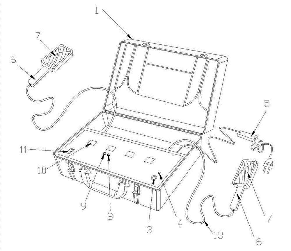 Energy-containing physiotherapy instrument