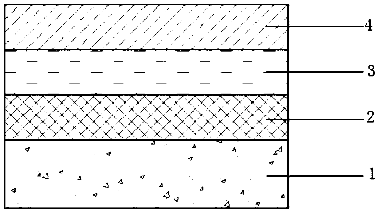 Roof-purpose multi-color room-temperature waterproof material and construction process thereof