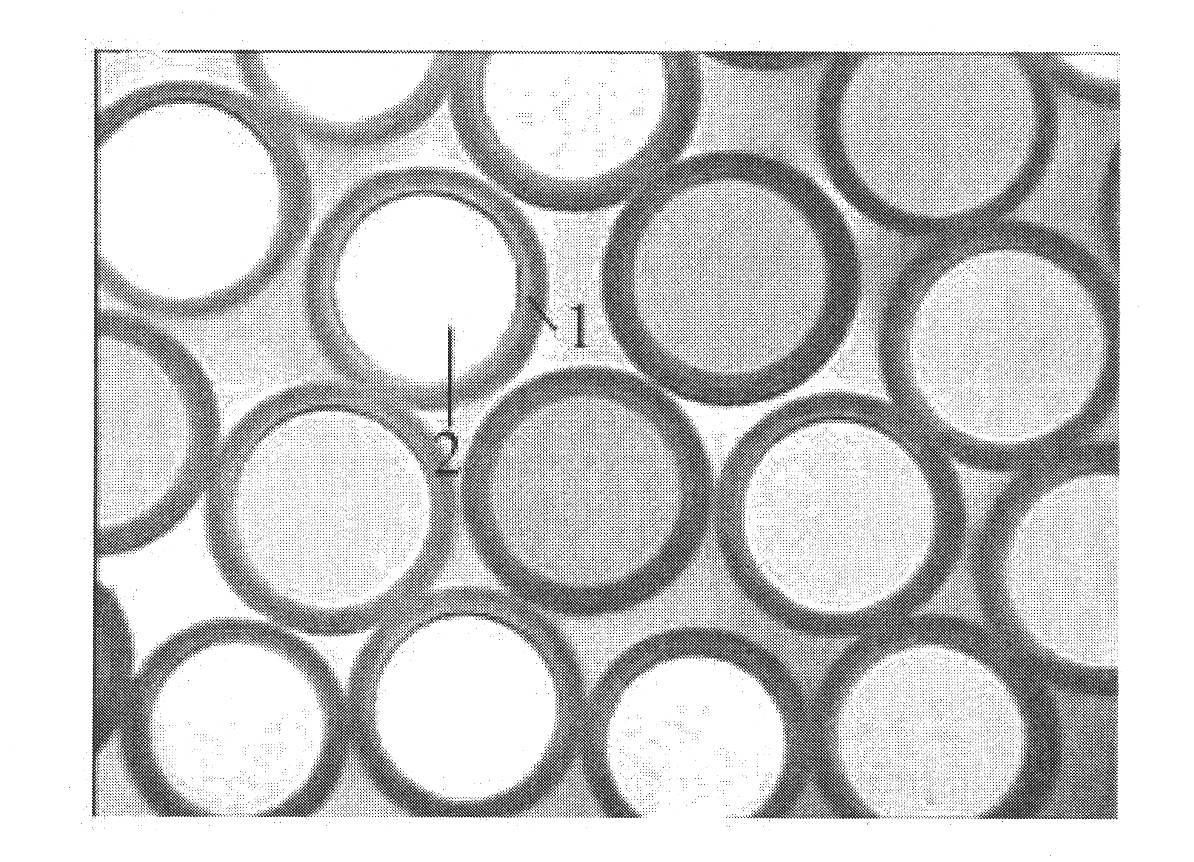 Bi-component sheath-core composite high-stretch fiber and preparation method thereof