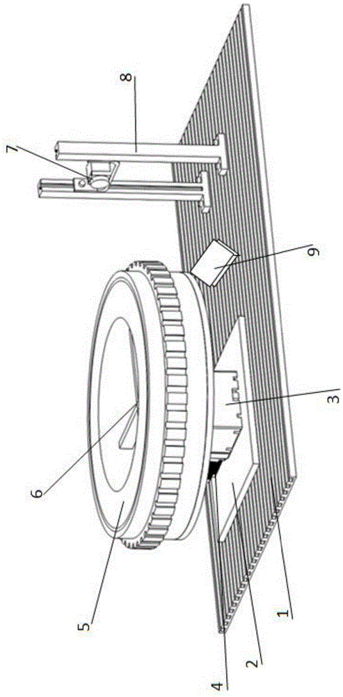 Machine vision-based online detection device of sizes of small-type and mini-type shaft parts