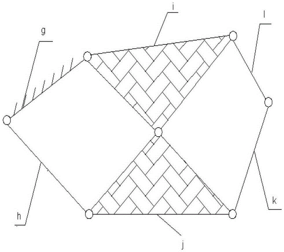 Suspension folding door with double linkage rod linkage mechanism