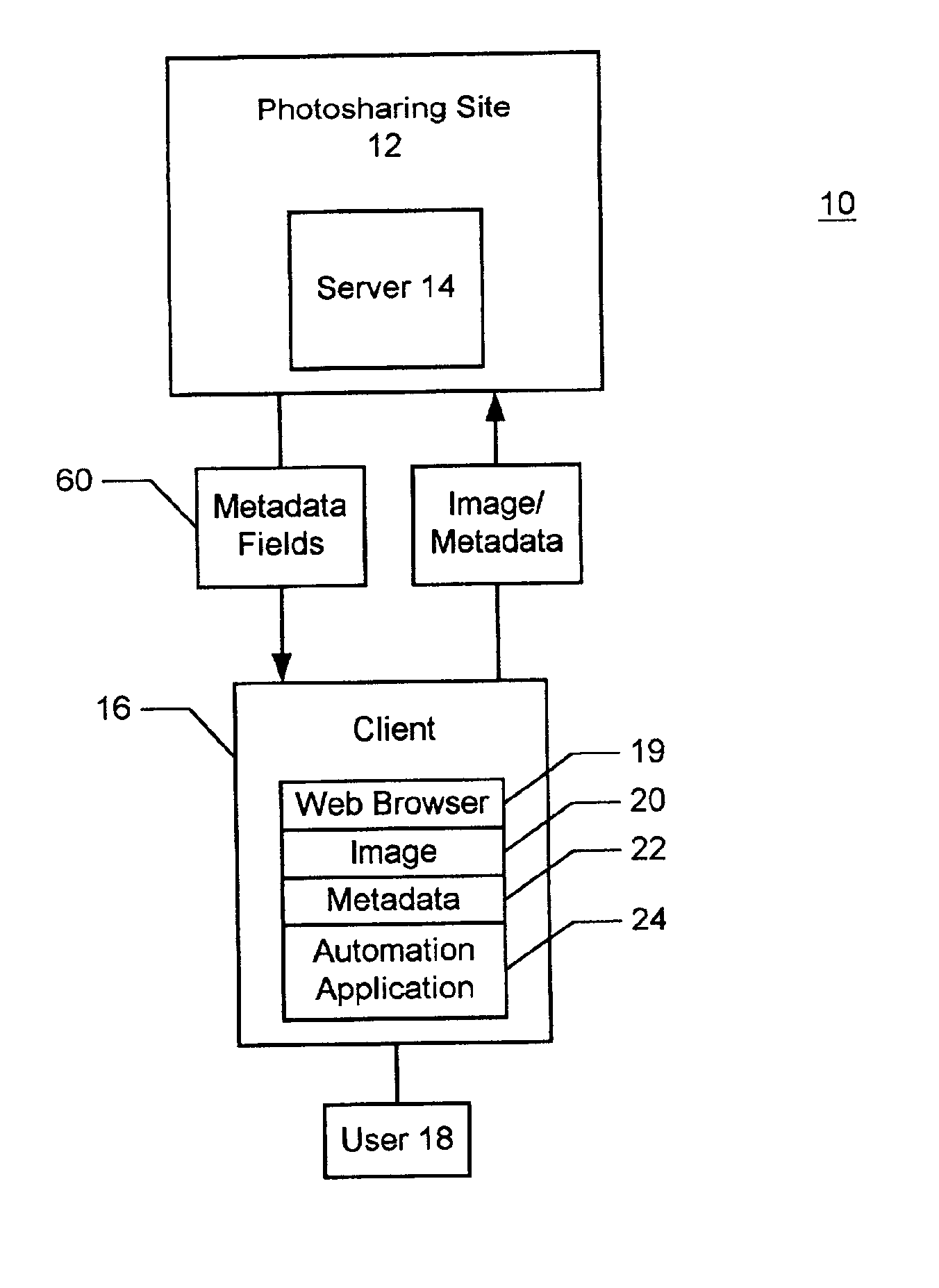 Automated discovery, assignment, and submission of image metadata to a network-based photosharing service