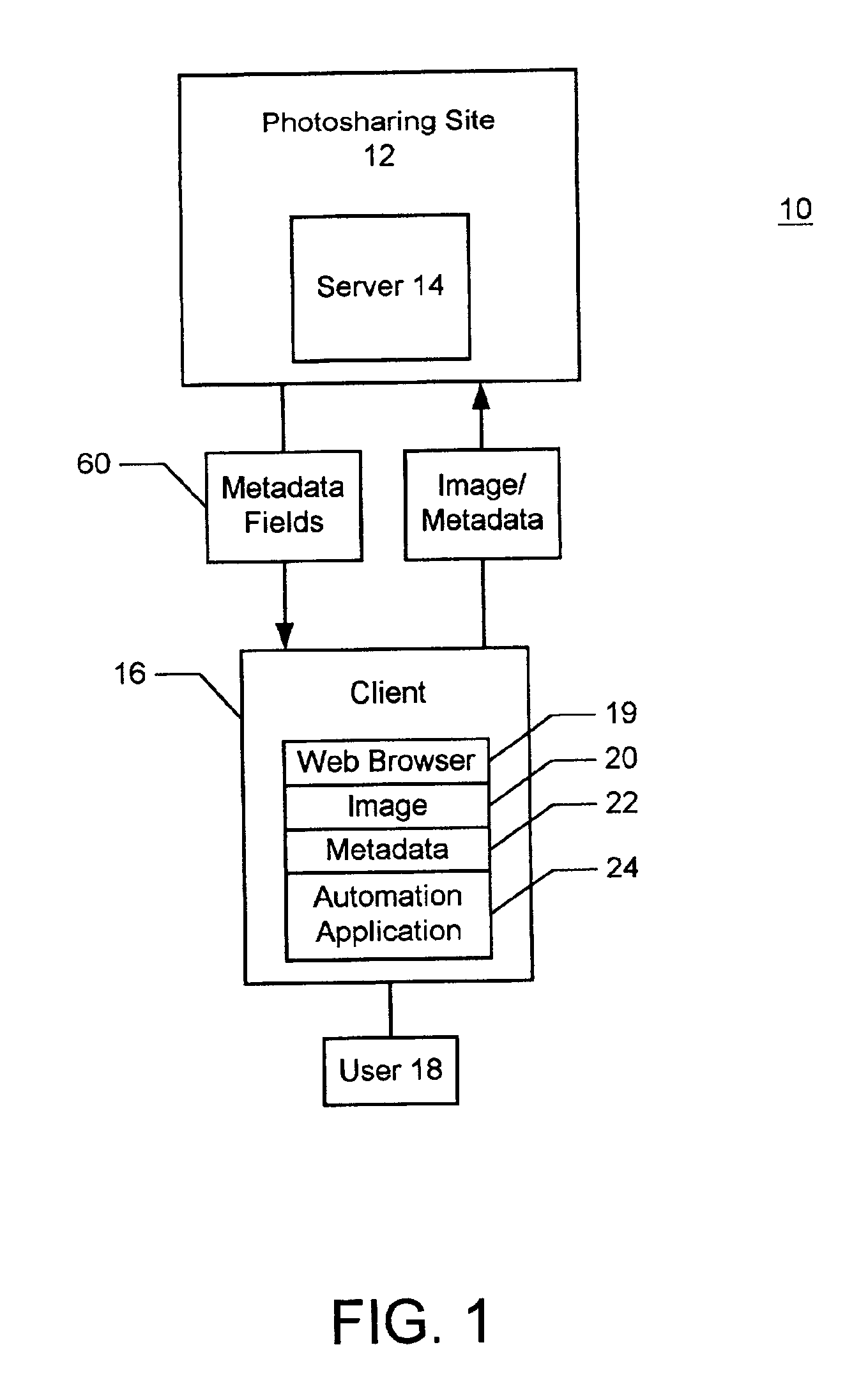 Automated discovery, assignment, and submission of image metadata to a network-based photosharing service