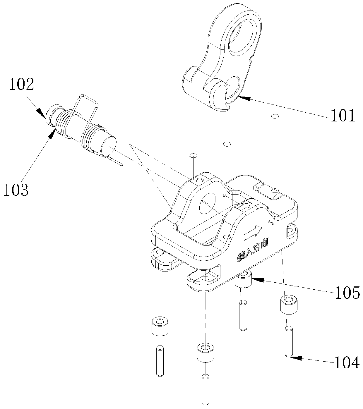 Guide rail anti-falling device and installation method thereof