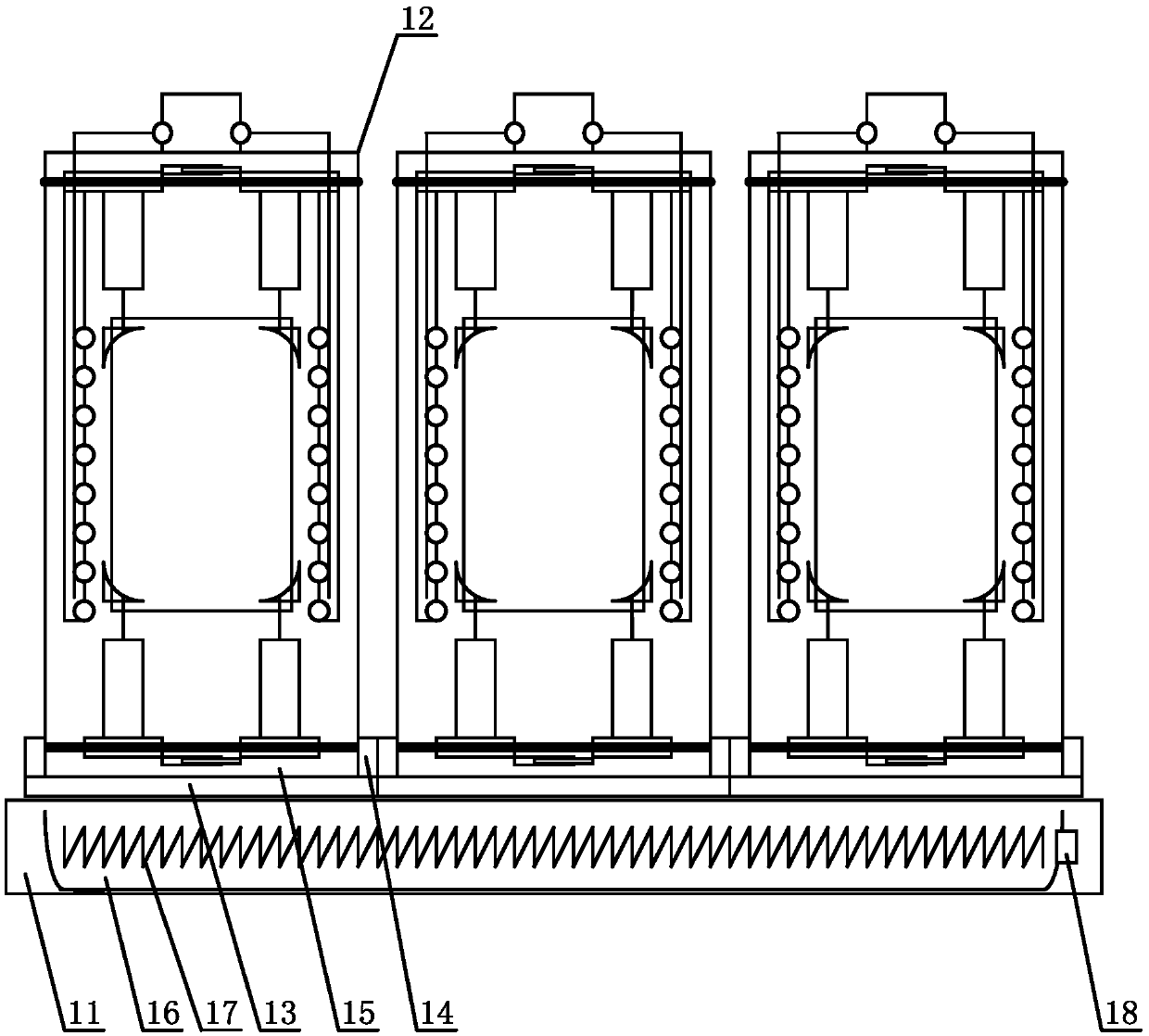 Mobile phone rotating and adjusting film spraying device