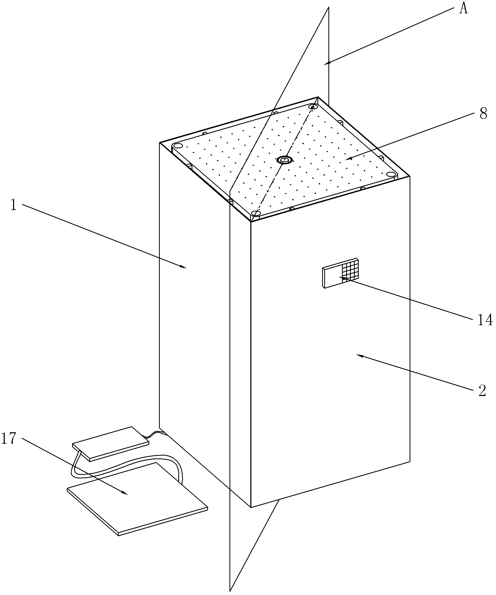 Gas spray type intelligent box body culture device