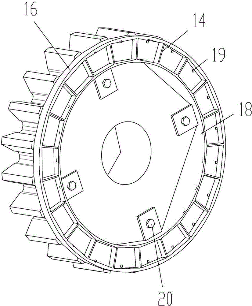 Speed reducer provided with air cooling, oil collecting, lubricating and clearance eliminating structure