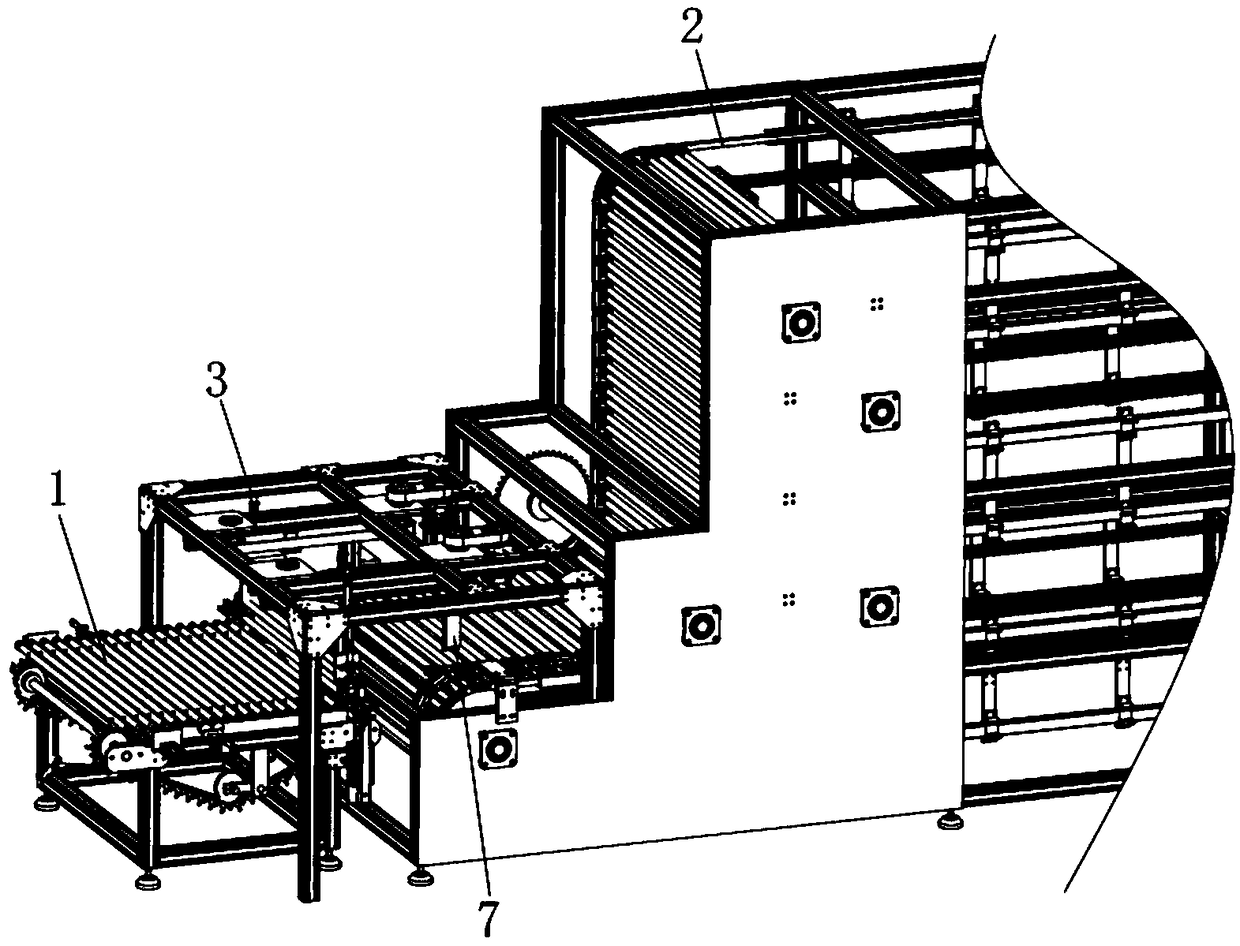 Ageing machine convenient for automatic loading