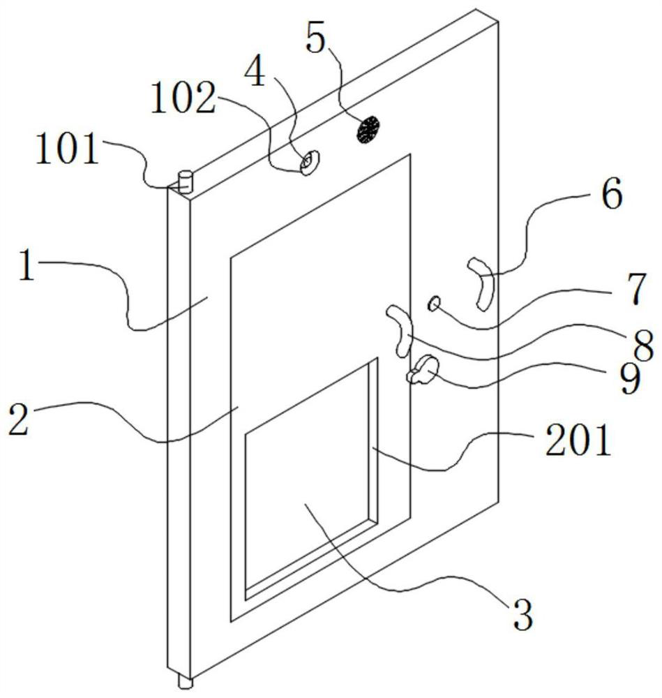 Fireproof door monitoring device with voice guide reminding function