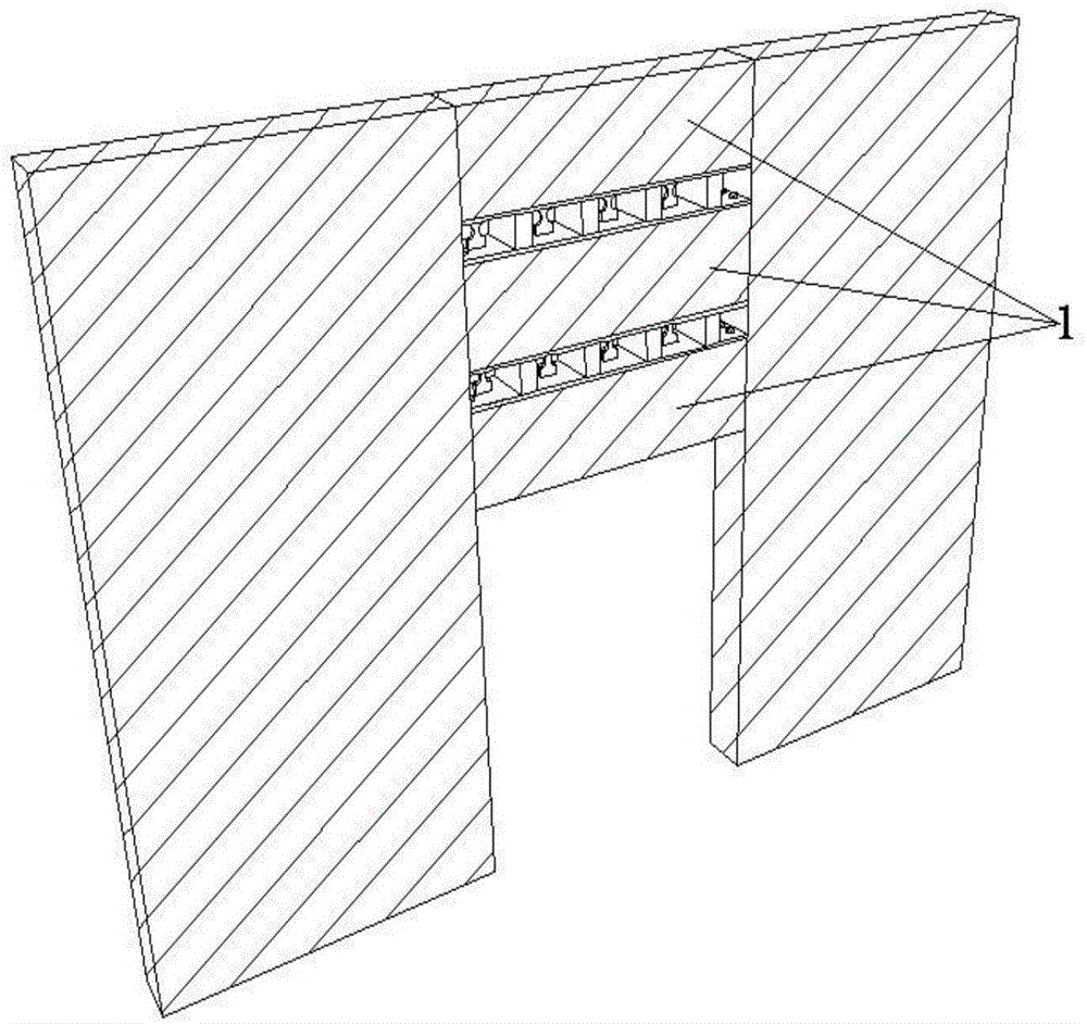 Mountable and replaceable type low yield point compound energy dissipation multiple-seam type coupling beam system