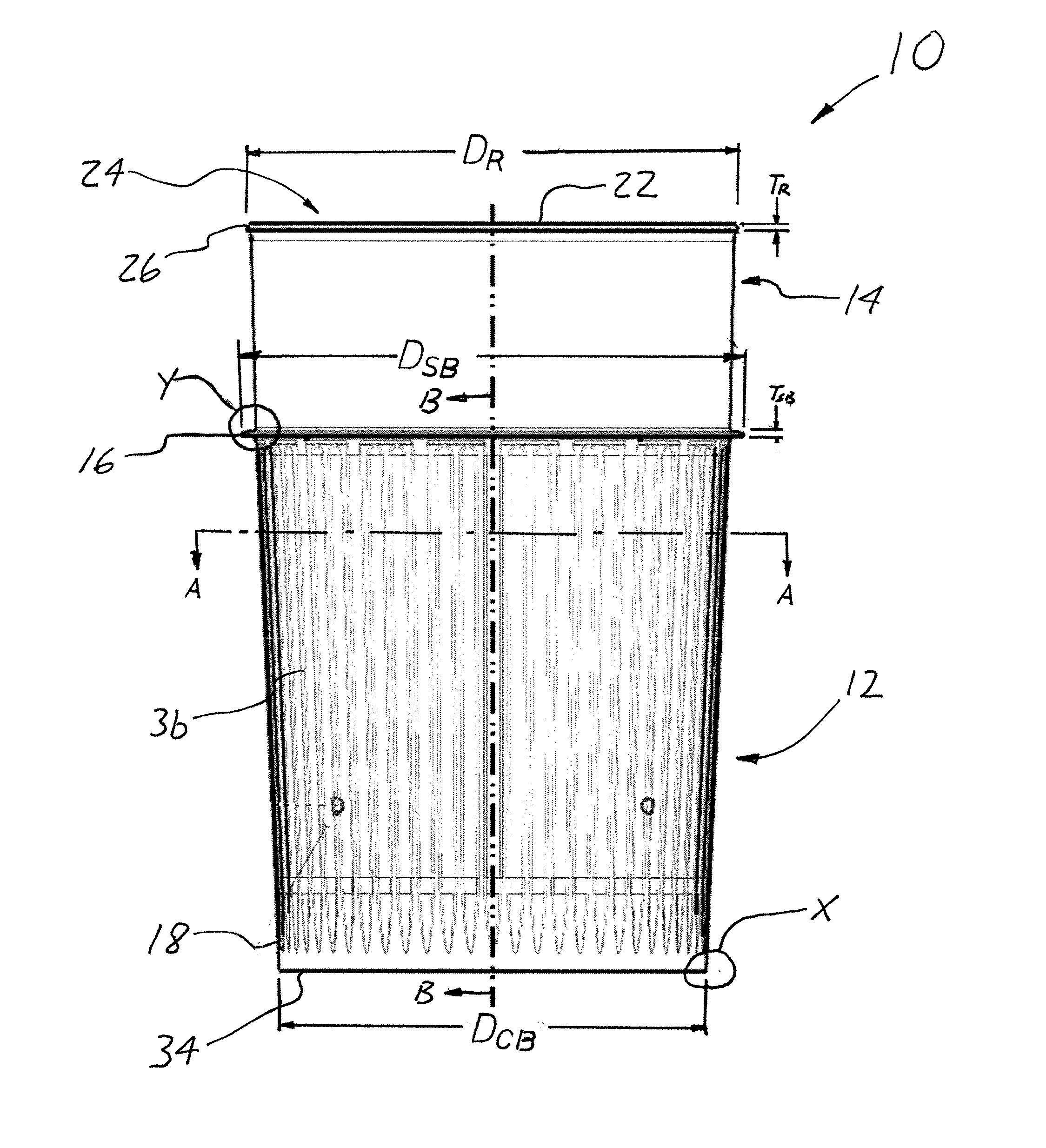 Reusable Nesting And Denesting Plastic Container