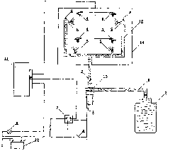 Automatic fire-extinguishing system of automobile engine cabin