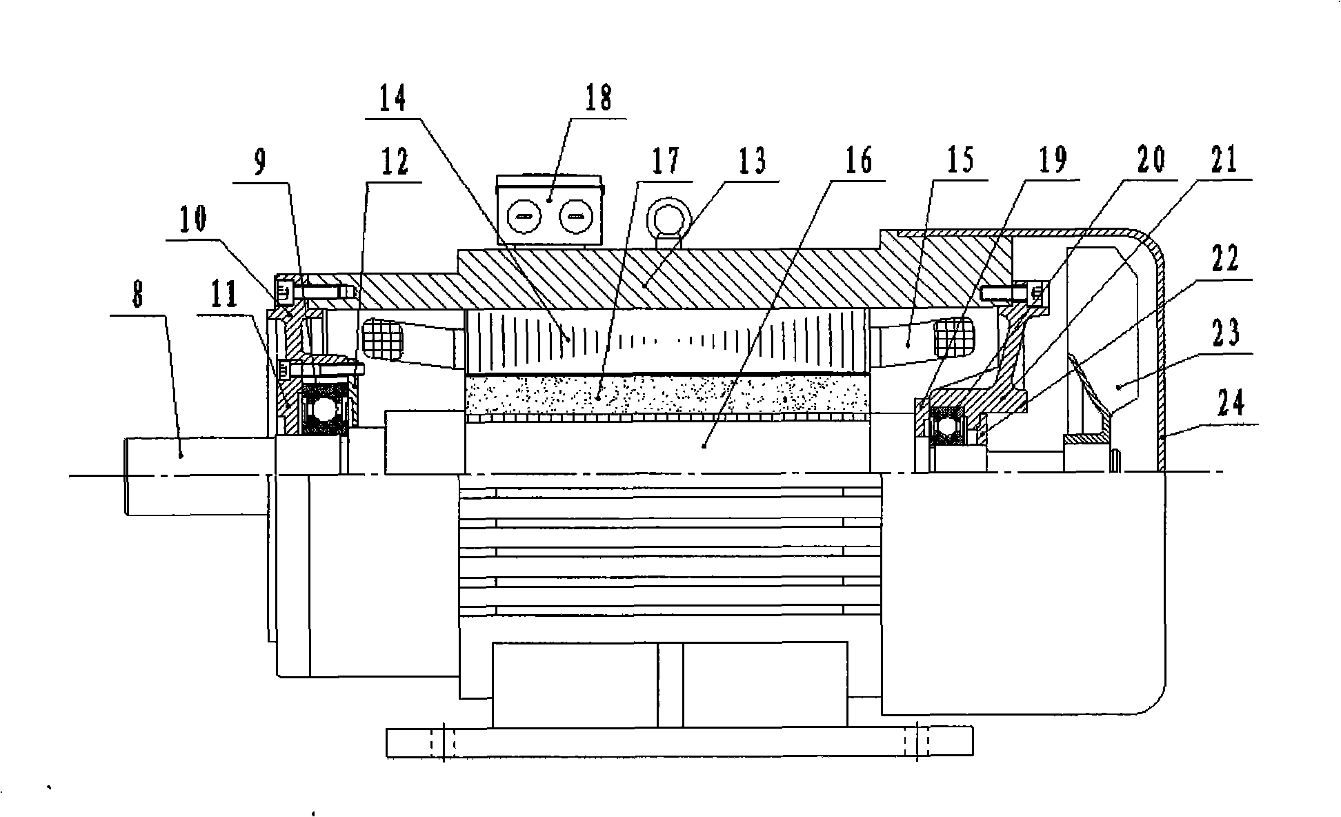 Low-voltage high power multi-branch permanent magnet synchronous motor