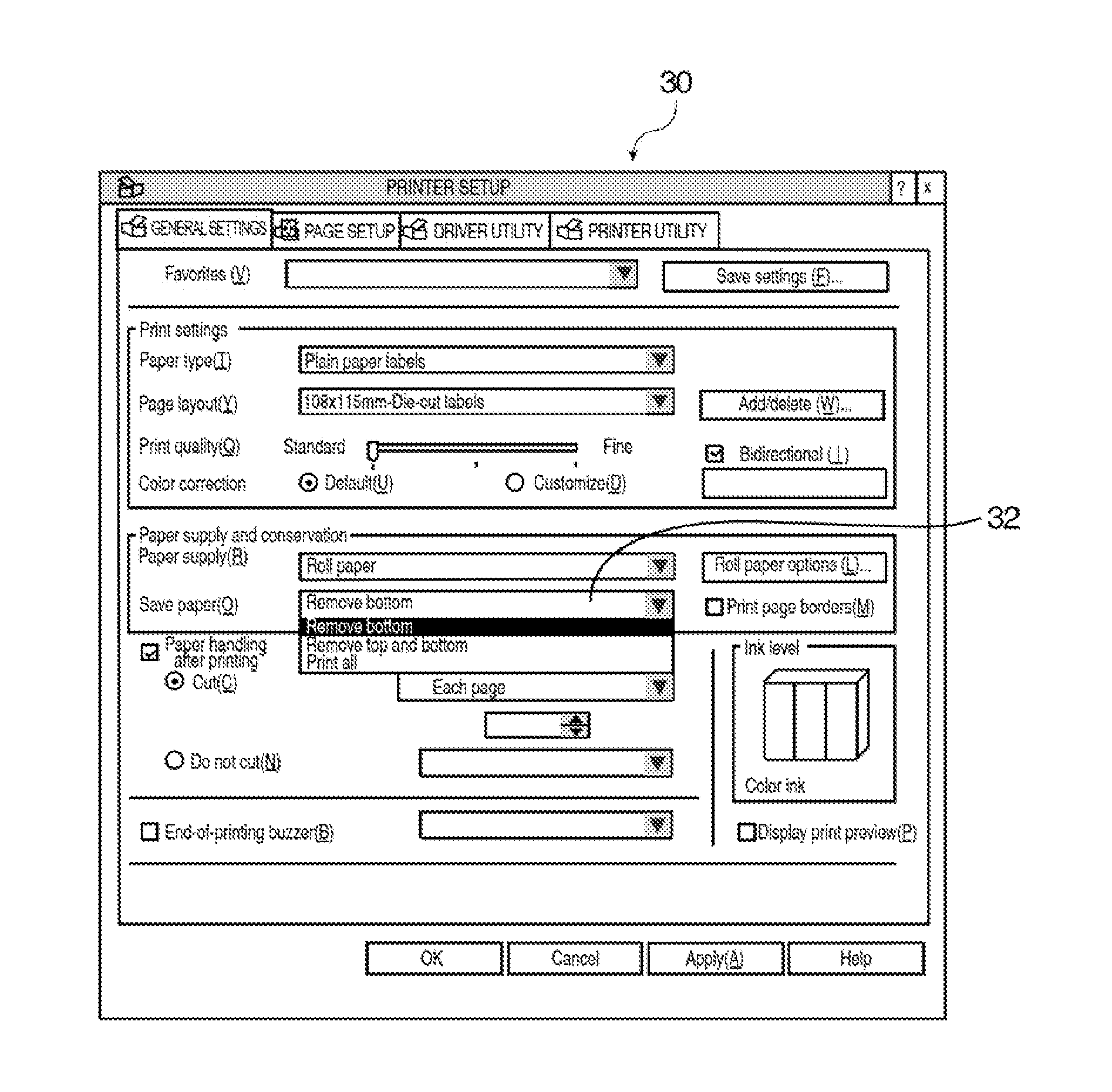 Printer Driver and Method of Printing Print Data