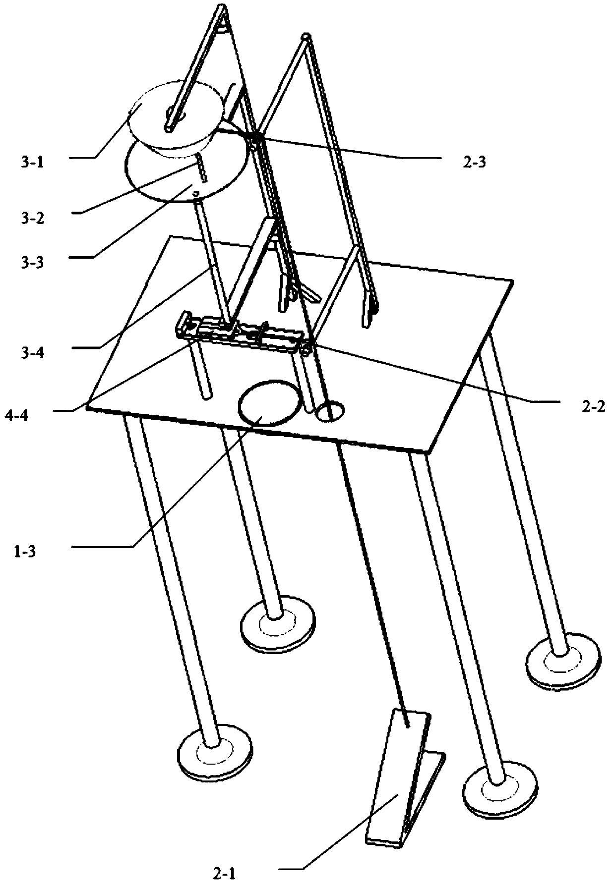 Positioning pin positioned taking mechanism