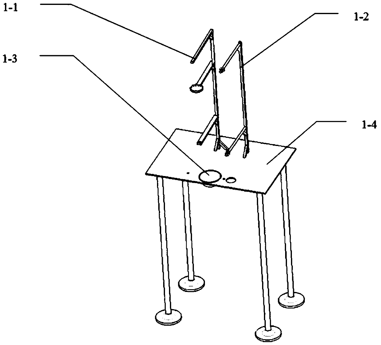 Positioning pin positioned taking mechanism