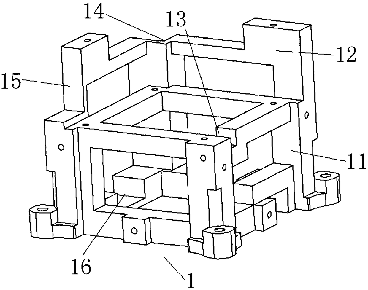 Micro-inertial measuring component structure to resist high overload