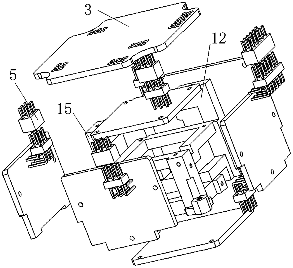 Micro-inertial measuring component structure to resist high overload