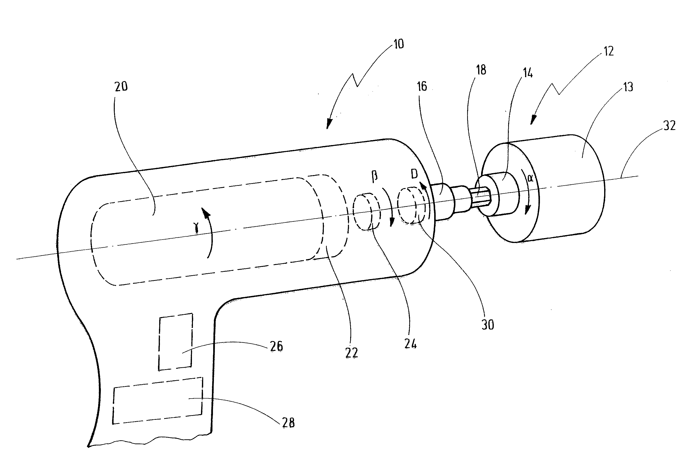 Screwing Tool And Method For Controlling The Tightening Angle Of Screwed Joints