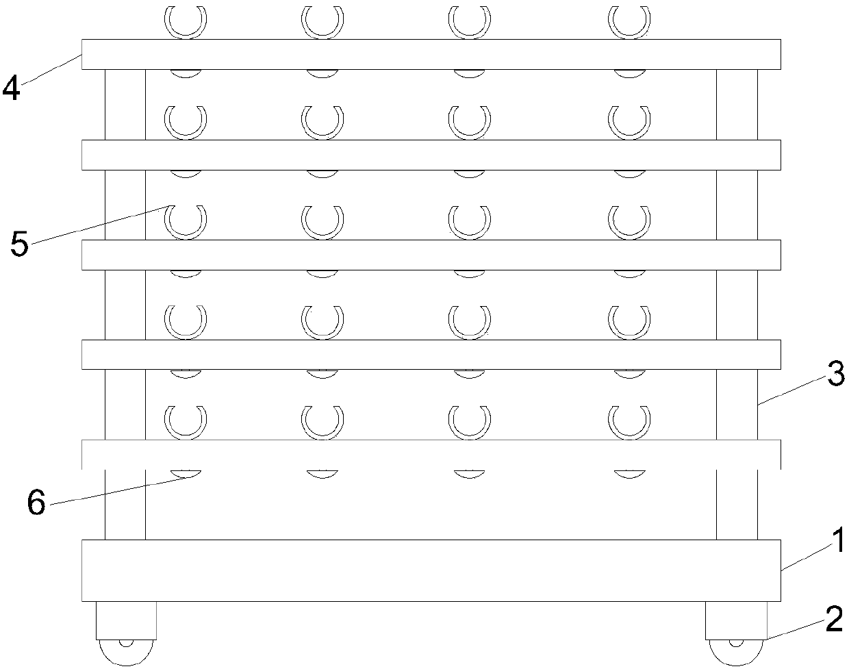 Temporary placing equipment of automobile steering wheel