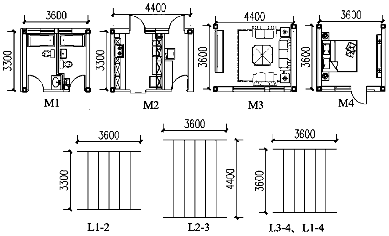 Coupled modular fabricated steel structure building