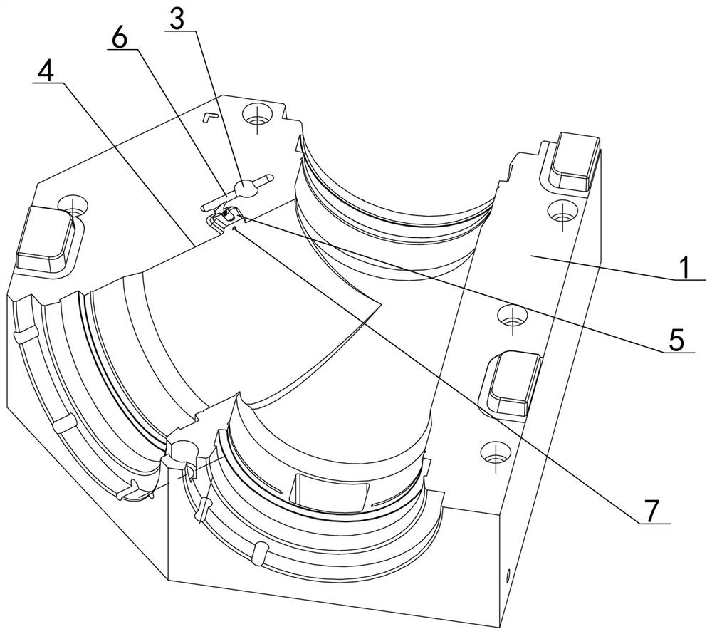 Lug type tunnel gate for plastic pipefitting die