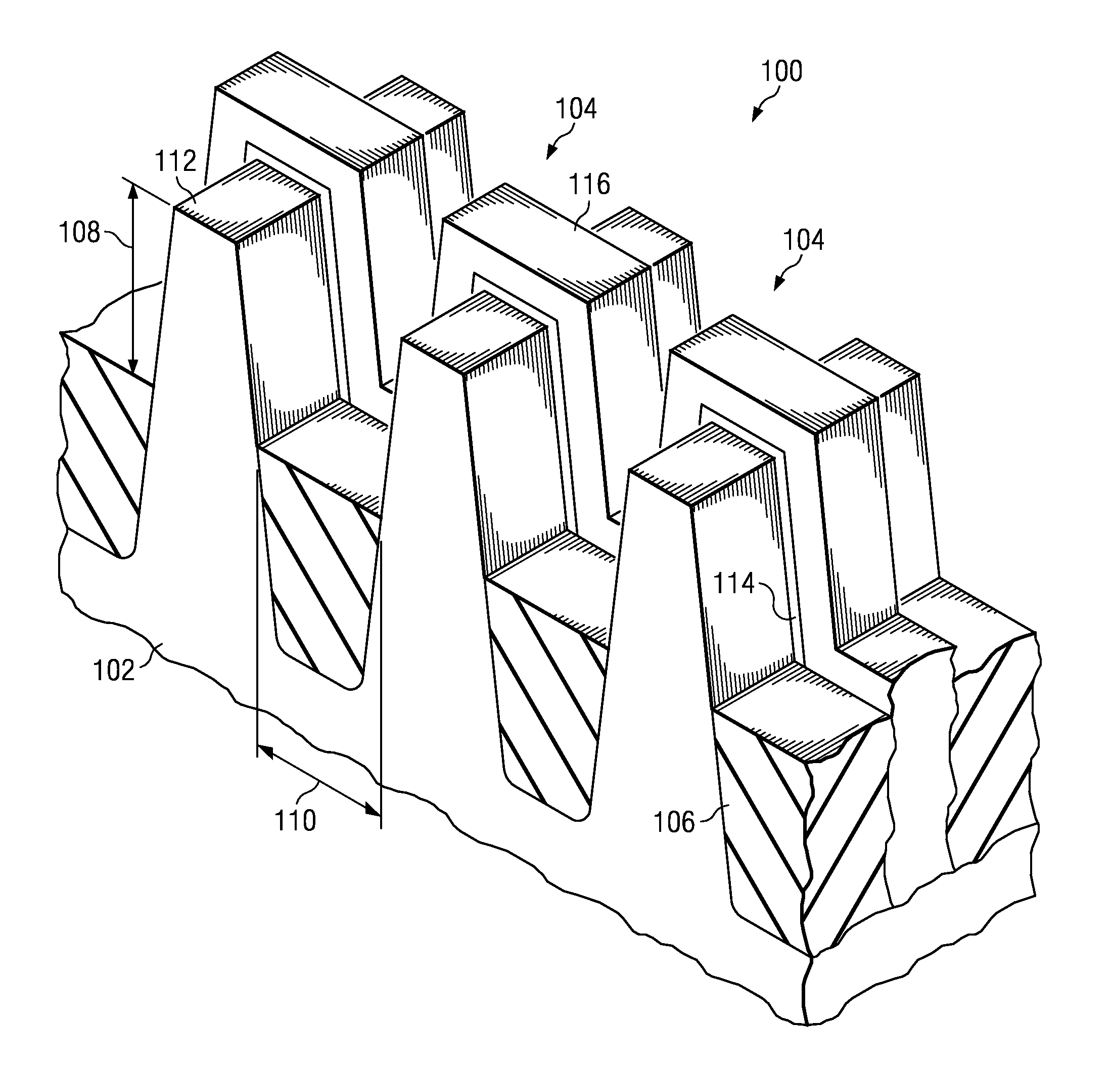 Recessed STI for wide transistors