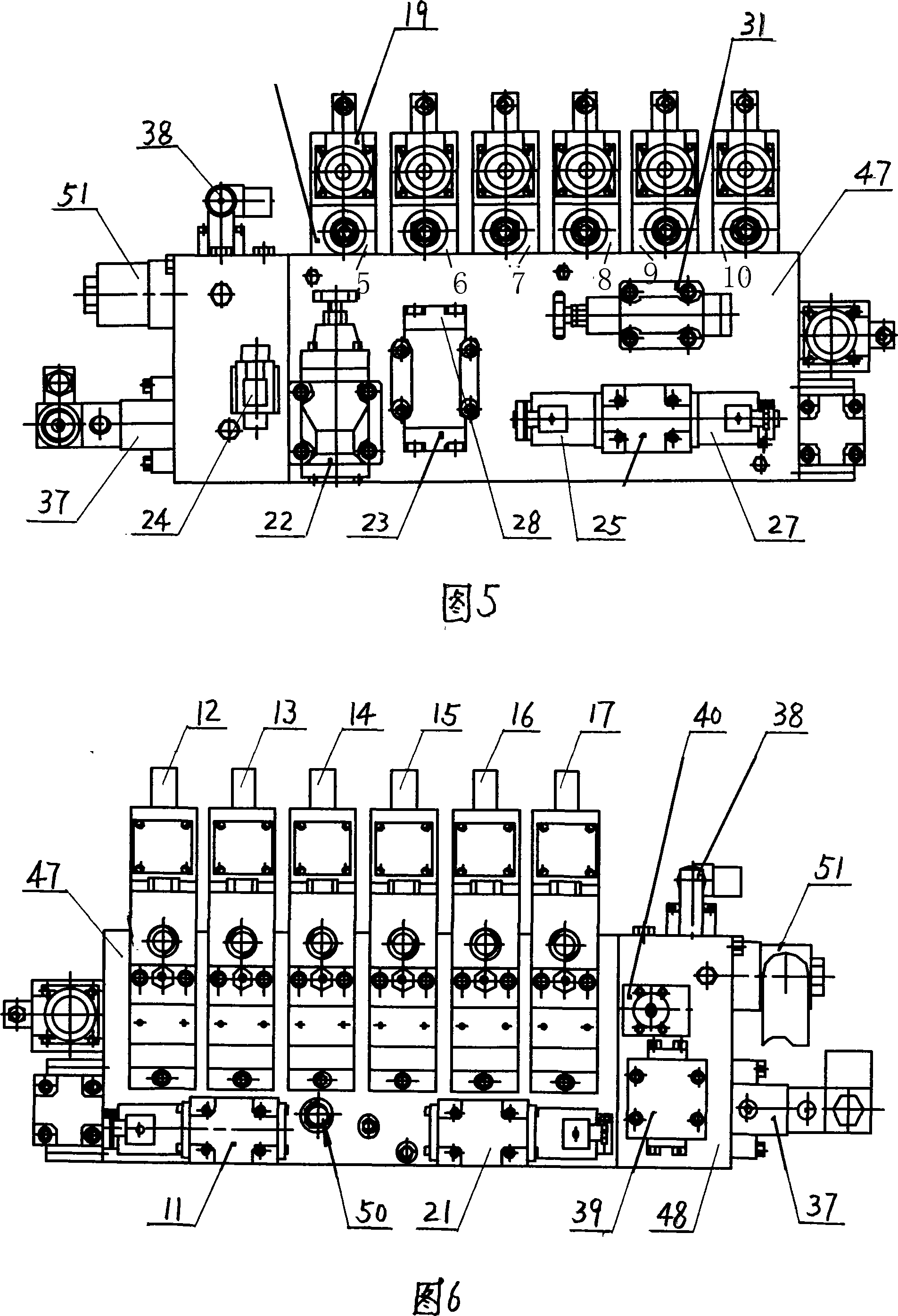 Super hard material synthetic press integrated valve plate type hydraulic station