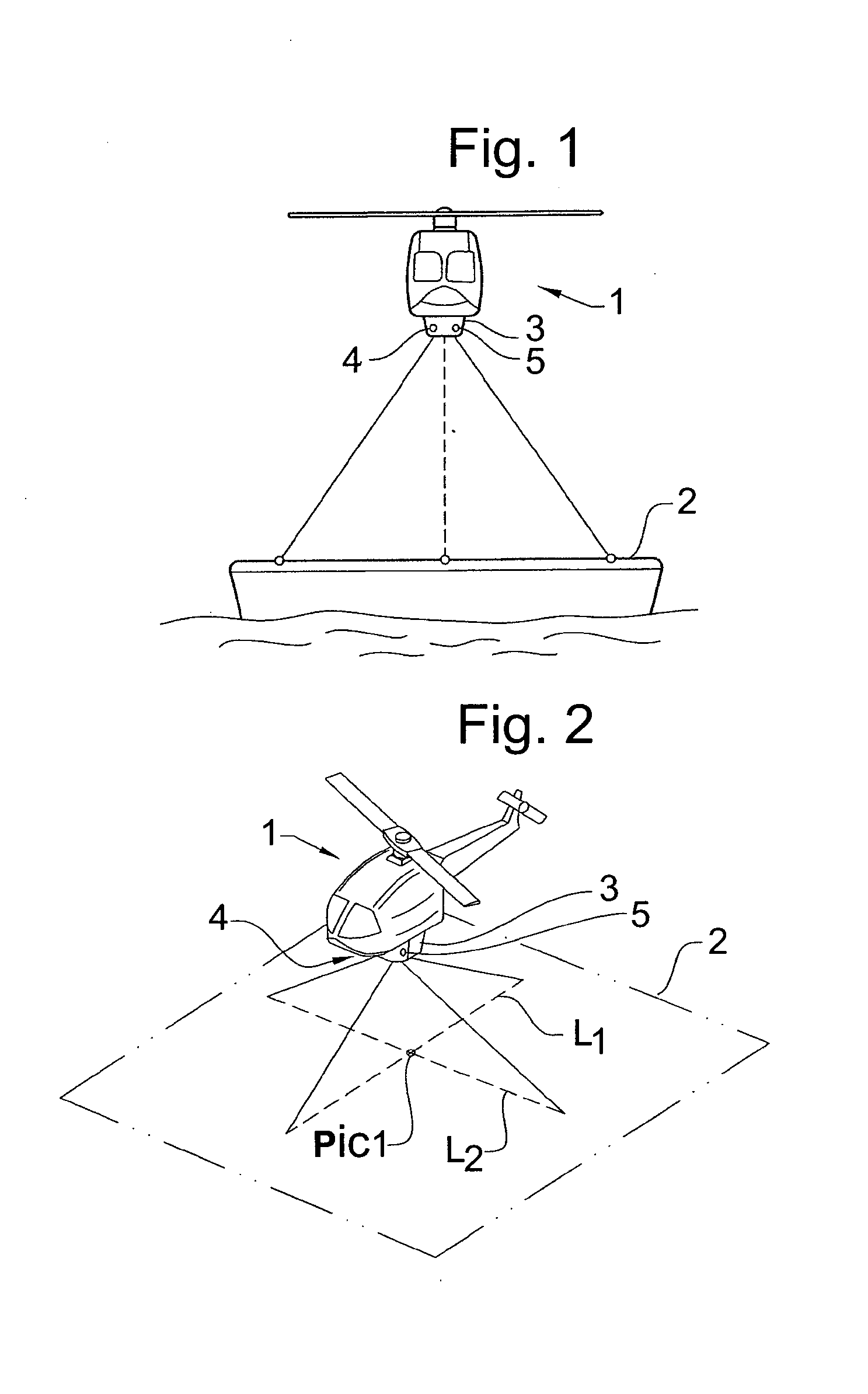 Centering above a predetermined area of a landing platform