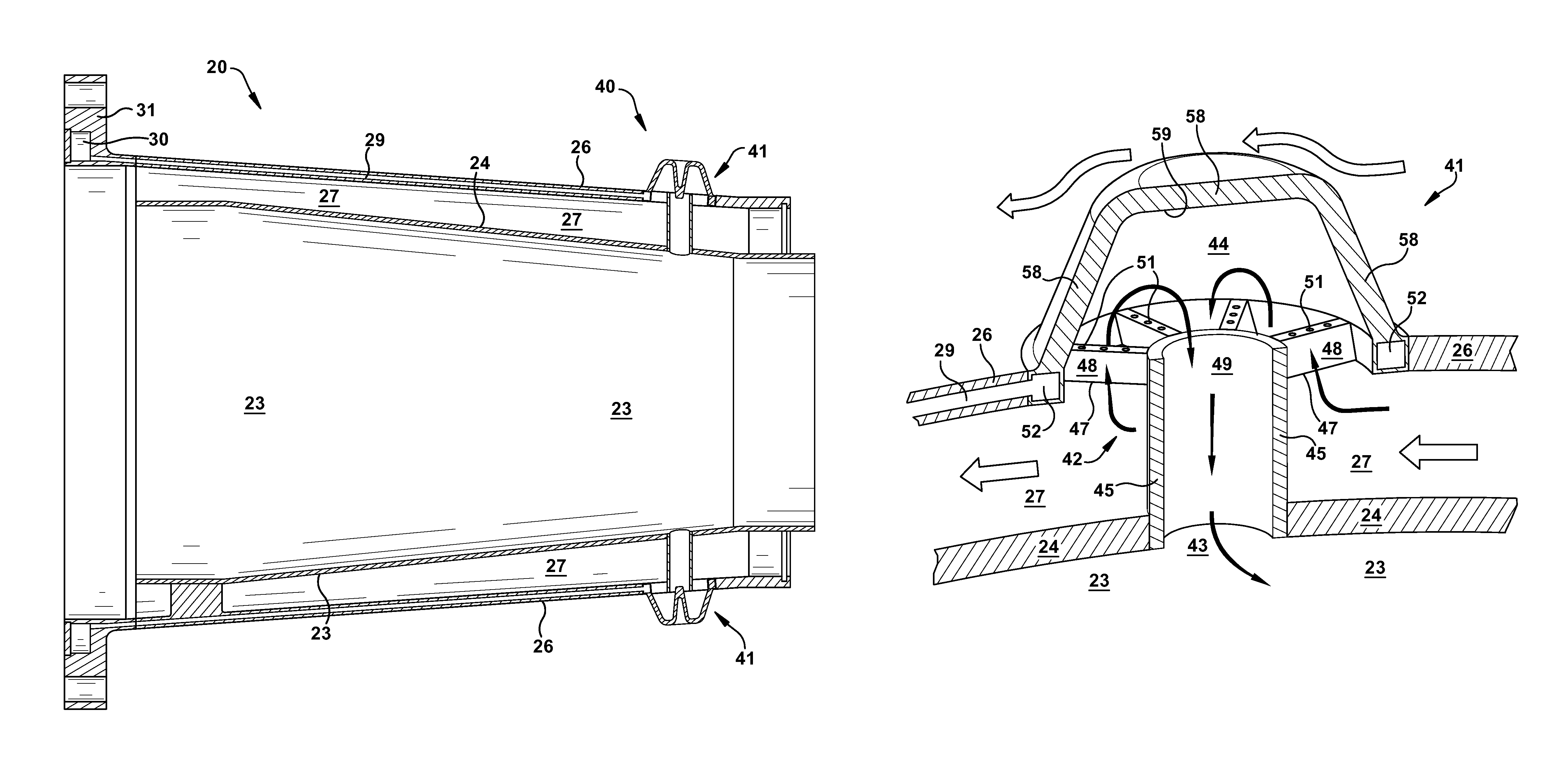 Fuel injection assemblies in combustion turbine engines