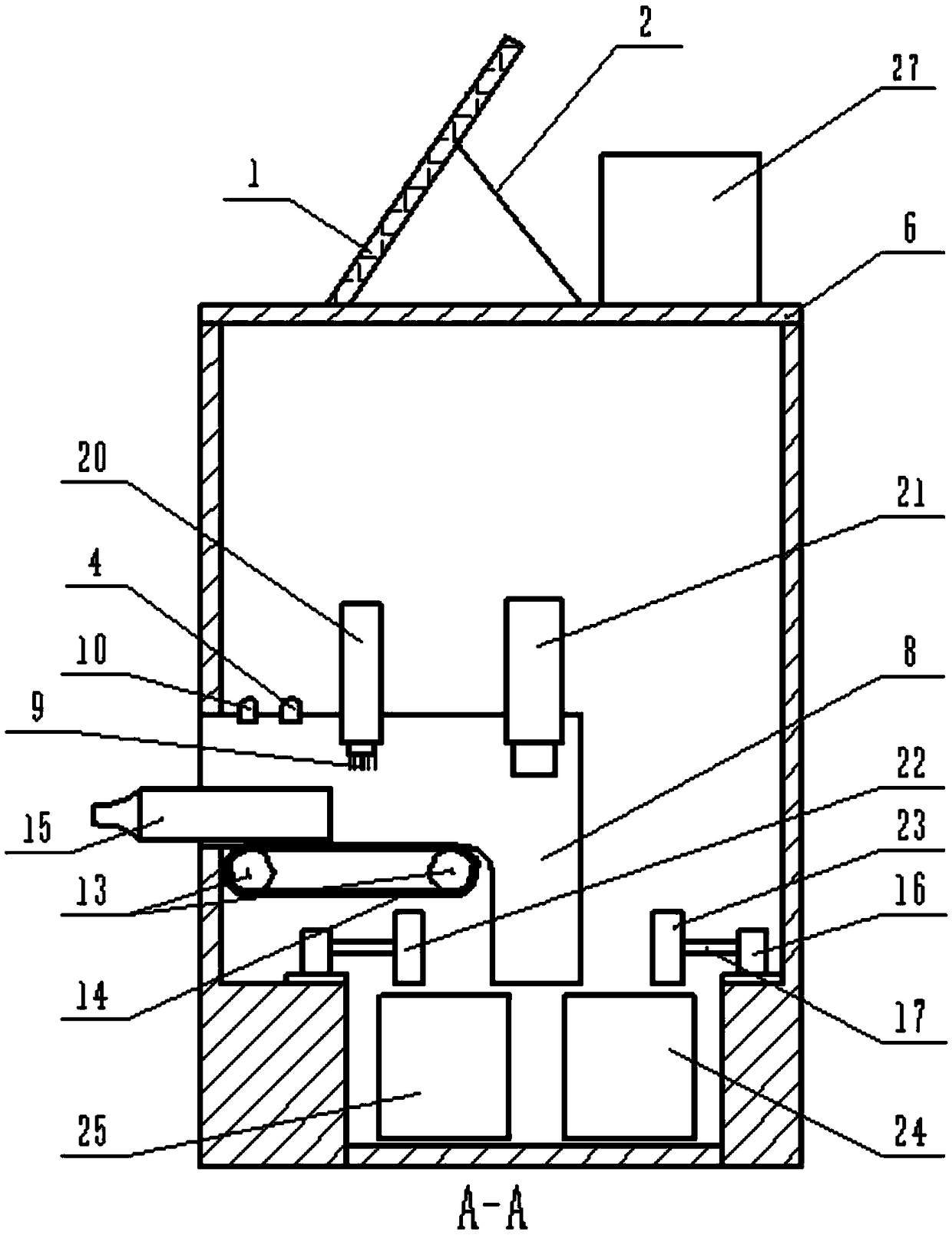 Classification environmental protection box capable of automatically distributing gifts