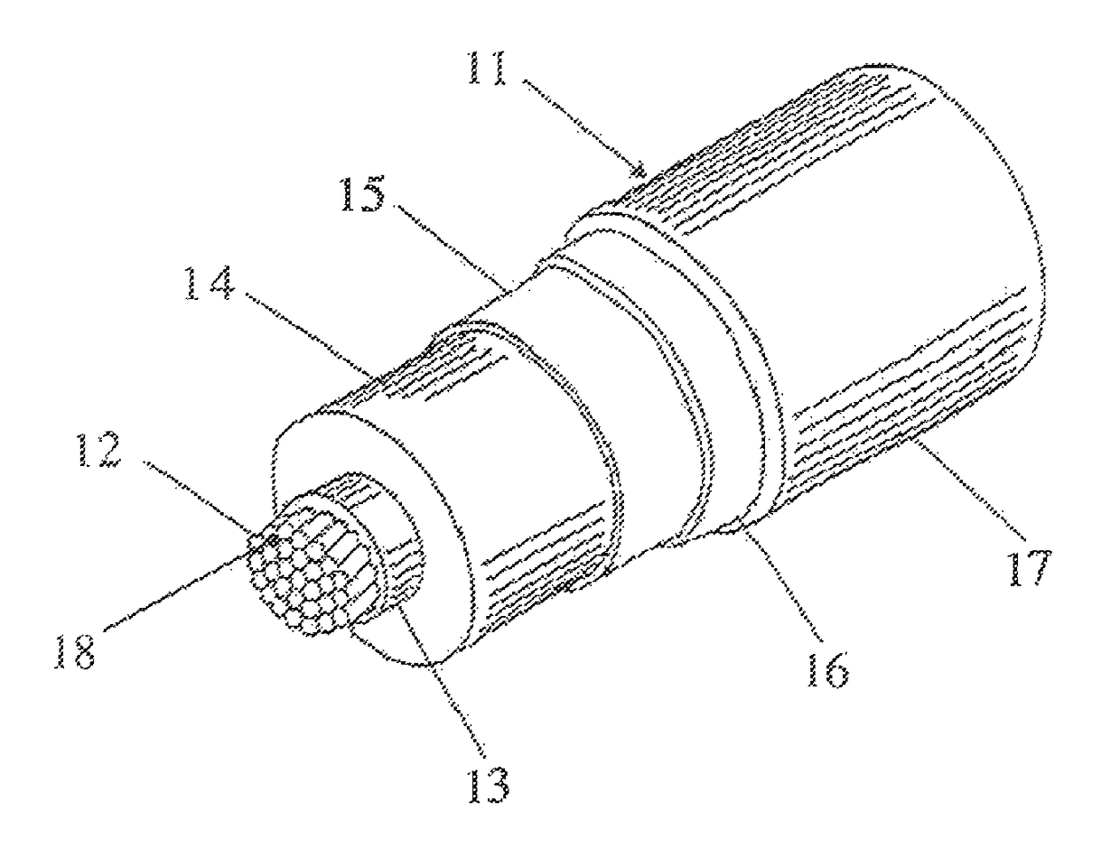 Cable comprising an element indicating water infiltration and method using said element