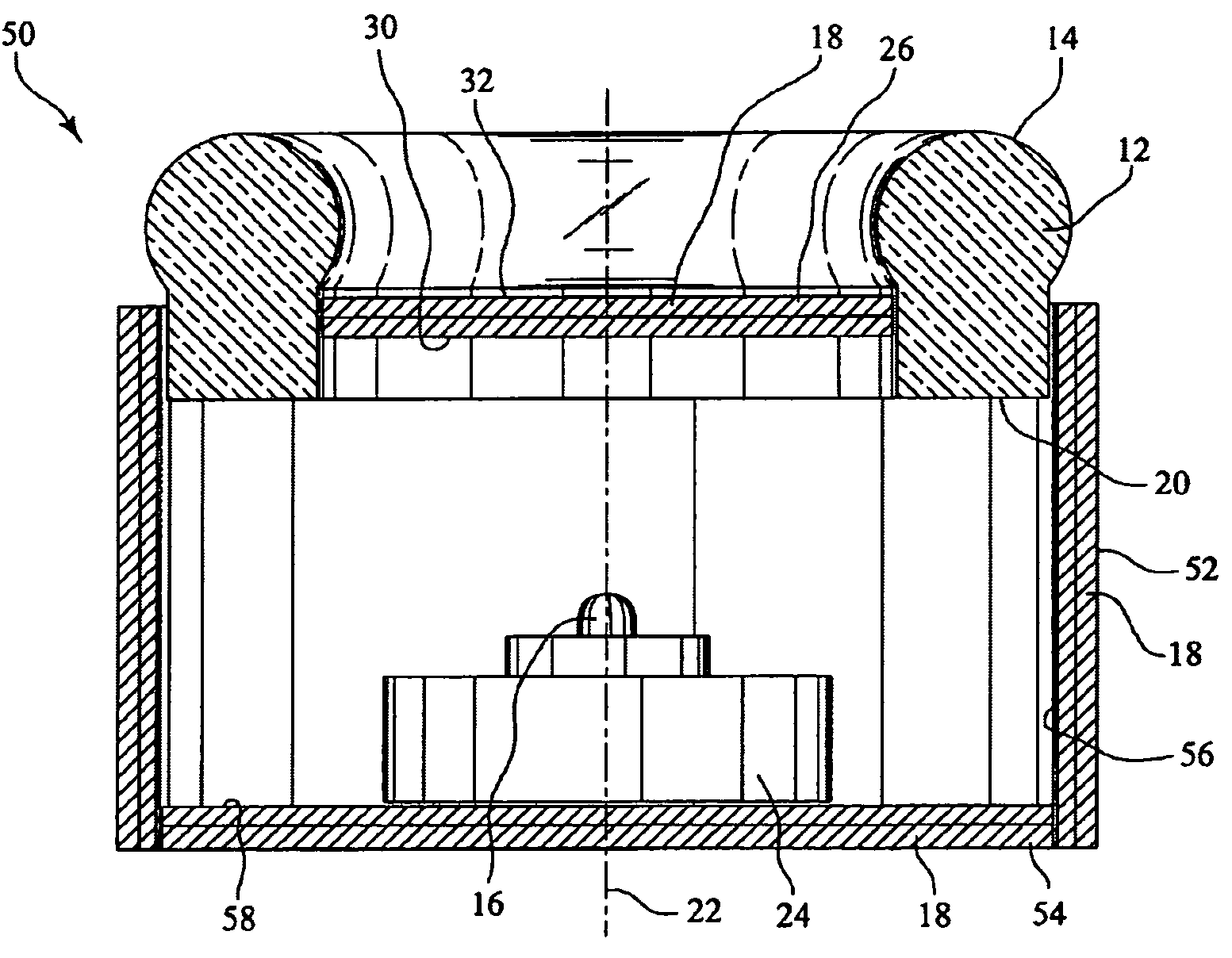 Illumination device for simulating neon or similar lighting in the shape of a toroid