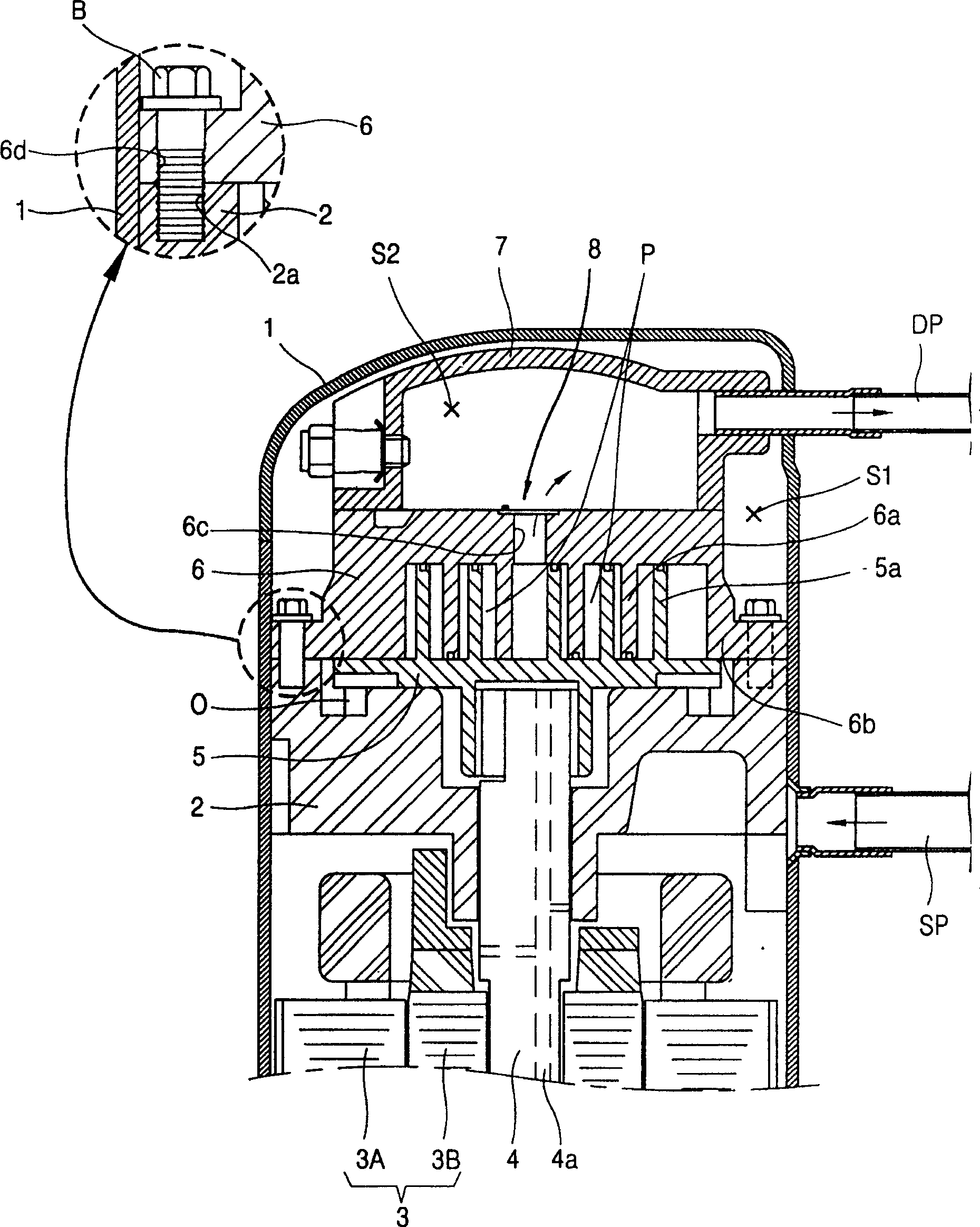 Fixed structure of disk for setting vortex in vortex type compressor