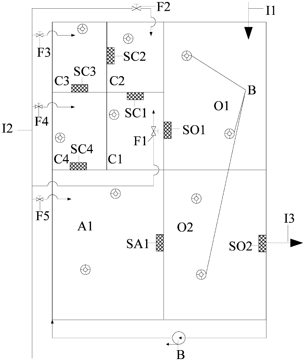 Nitrous accumulation-free CANON system based on MBBR and operation method