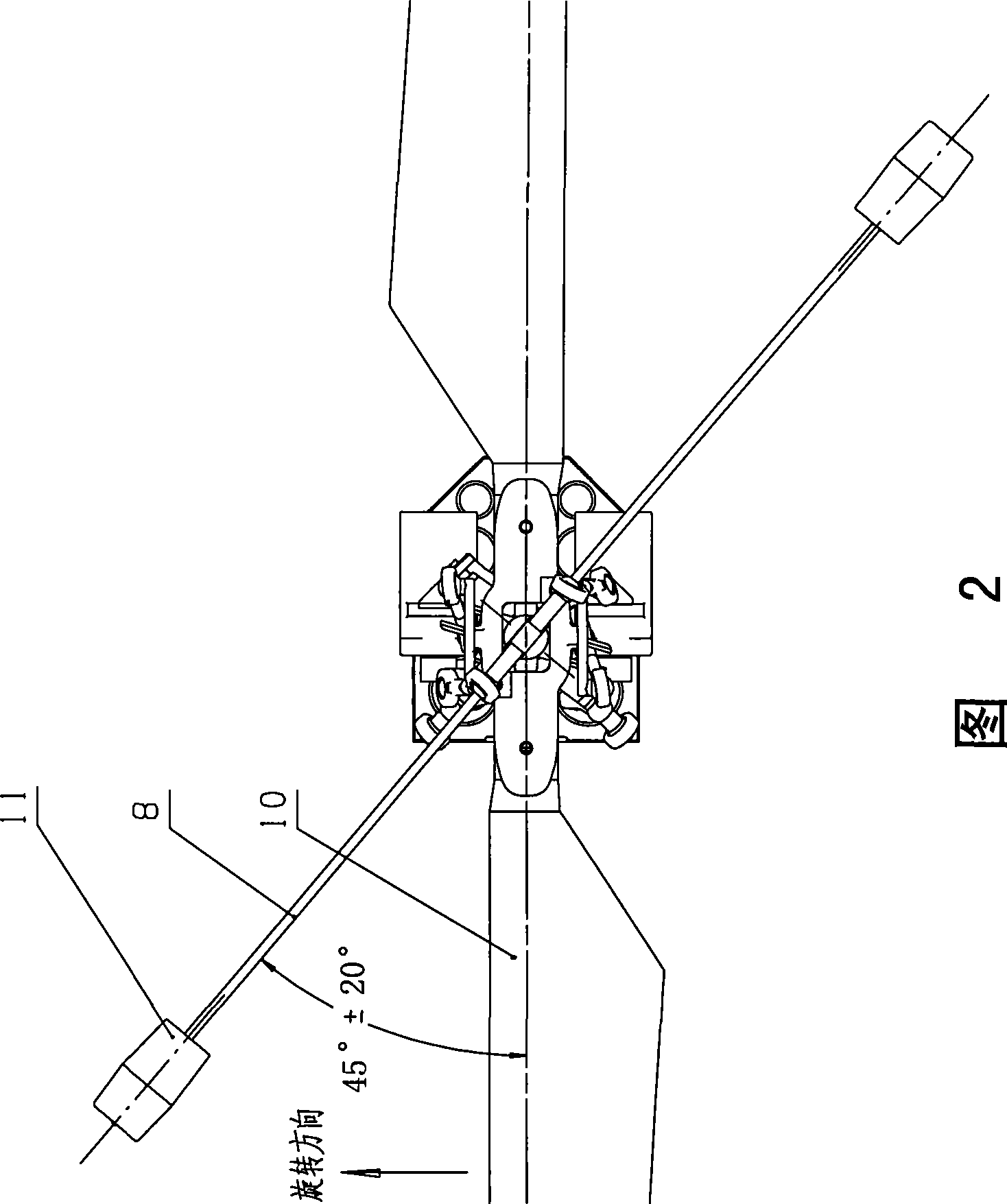 Counterbalance system of remote-control model helicopter