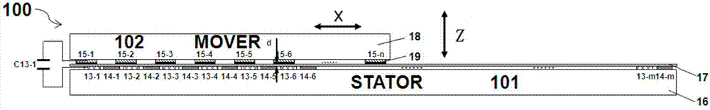 A capacitive contact-type displacement measurement sensor and sensing system